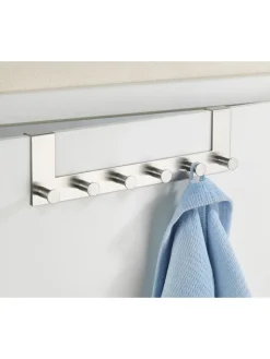Wenko Weitere Haushaltshelfer<Edelstahl-Türgarderobe "Celano" - (B)39 x (H)11 x (T)5,5 cm