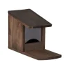 relaxdays Pflanzen & Zubehör<Eichhörnchen Futterhaus in Dunkelbraun - (B)12x (H)17,5 x (T)25 cm