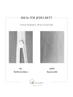 COFI 1453 Bettwäsche & Bettwaren<Einfarbige Bettwäsche 100% Baumwolle in Dunkelblau