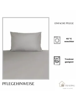 COFI 1453 Bettwäsche & Bettwaren<Einfarbige Bettwäsche 100% Baumwolle in Anthrazit