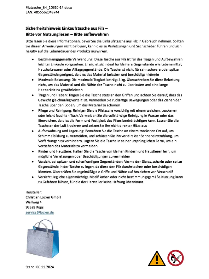 kobolo Einkaufstaschen & -Trolleys<Einkaufstasche BLUEFELTBAG in Grau