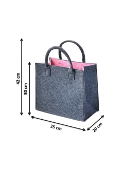 kobolo Einkaufstaschen & -Trolleys<Einkaufstasche PINKFELTSHOP in Grau