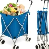 COSTWAY Einkaufstaschen & -Trolleys<Einkaufstrolley 90 L in Blau