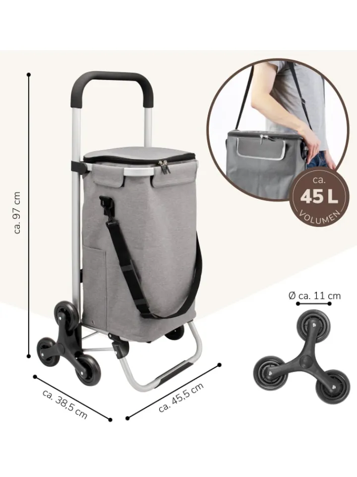 bremermann Einkaufstaschen & -Trolleys<Einkaufstrolley ca. 47 x 97 x 38,5 cm (B/H/T)