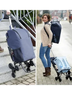 Wenko Einkaufstaschen & -Trolleys<Einkaufstrolley in Dunkelblau - (B)58 x (H)103 x (T)39 cm