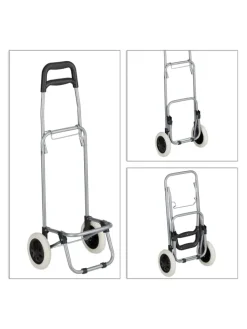 relaxdays Einkaufstaschen & -Trolleys<Einkaufstrolley in Grau
