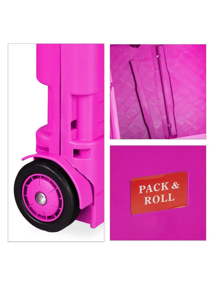 relaxdays Einkaufstaschen & -Trolleys<Einkaufstrolley in Pink