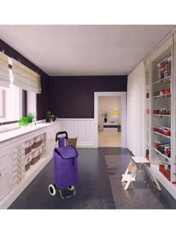 relaxdays Einkaufstaschen & -Trolleys<Einkaufstrolley in Rot - (B)40x (H)91 x (T)30 cm