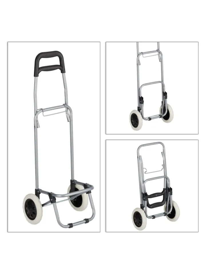 relaxdays Einkaufstaschen & -Trolleys<Einkaufstrolley in Rot - (B)40x (H)91 x (T)30 cm