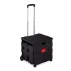 relaxdays Einkaufstaschen & -Trolleys<Einkaufstrolley in Schwarz - Tragkraft: 35 kg