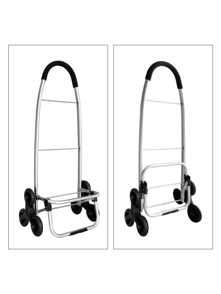 relaxdays Einkaufstaschen & -Trolleys<Einkaufstrolley in Schwarz - 45 l