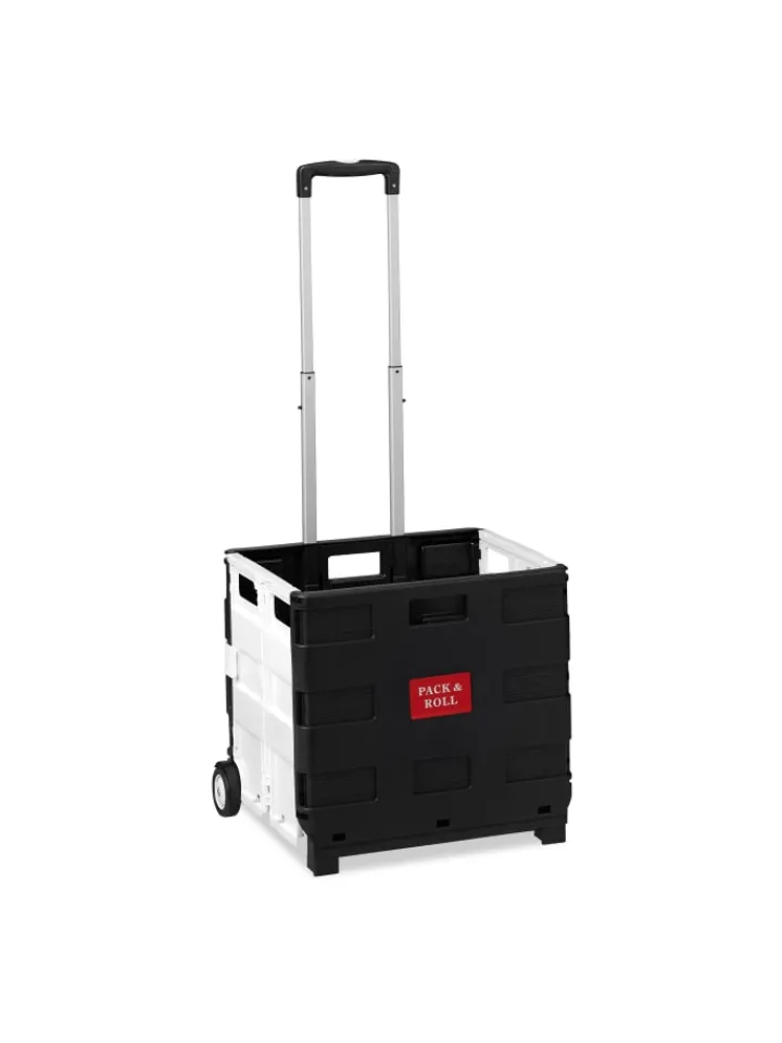 relaxdays Einkaufstaschen & -Trolleys<Einkaufstrolley in Schwarz/ Grau