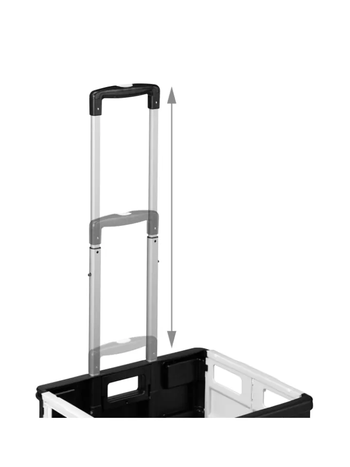 relaxdays Einkaufstaschen & -Trolleys<Einkaufstrolley in Schwarz/ Grau