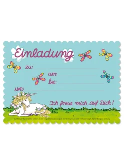 Lutz Mauder Partyzubehör & -Dekoration<Einladungs-Set "Einhorn" in Mint
