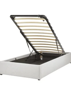 Beliani Betten & Matratzen<Einzelbett DINAN in Grau - (W) 97 x (H) 31 x (L) 214 cm