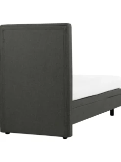 Beliani Betten & Matratzen<Einzelbett DUKE II in Grau/Schwarz - (W) 80 x (H) 120 x (L) 216 cm