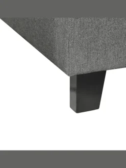 Beliani Betten & Matratzen<Einzelbett ROANNE in Grau/Braun - (W) 99 x (H) 29 x (L) 211 cm