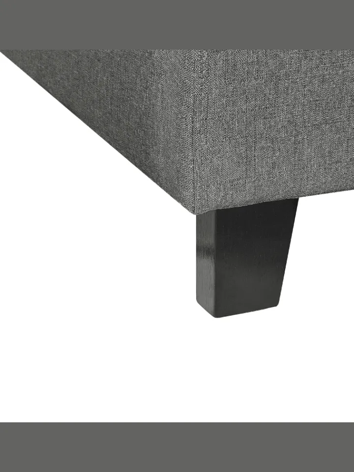 Beliani Betten & Matratzen<Einzelbett ROANNE in Grau/Braun - (W) 99 x (H) 29 x (L) 211 cm