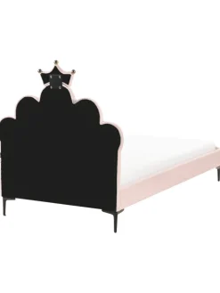 Beliani Betten & Matratzen<Einzelbett RUBIAN in Rosa/Schwarz - (W) 103 x (H) 115 x (L) 209 cm