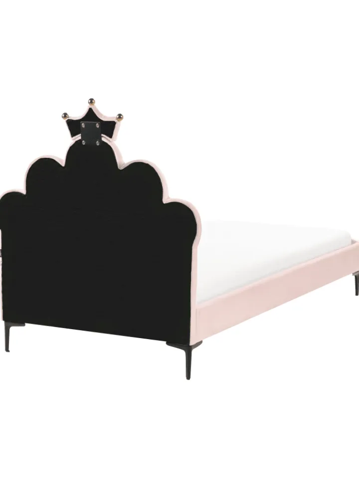 Beliani Betten & Matratzen<Einzelbett RUBIAN in Rosa/Schwarz - (W) 103 x (H) 115 x (L) 209 cm