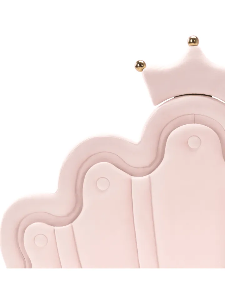 Beliani Betten & Matratzen<Einzelbett RUBIAN in Rosa/Schwarz - (W) 103 x (H) 115 x (L) 209 cm