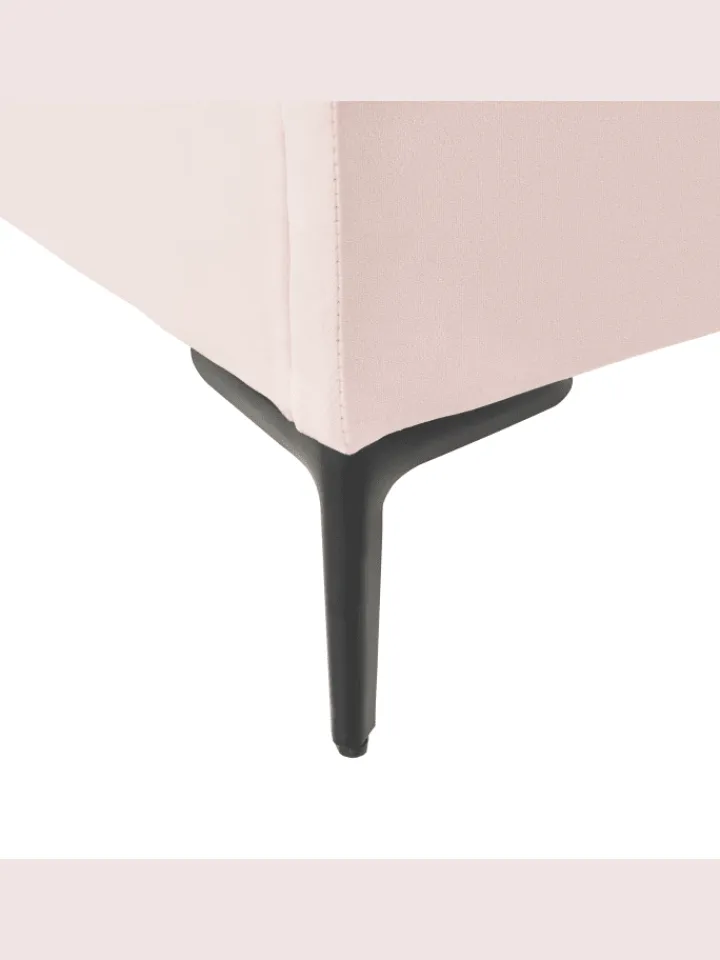 Beliani Betten & Matratzen<Einzelbett RUBIAN in Rosa/Schwarz - (W) 103 x (H) 115 x (L) 209 cm