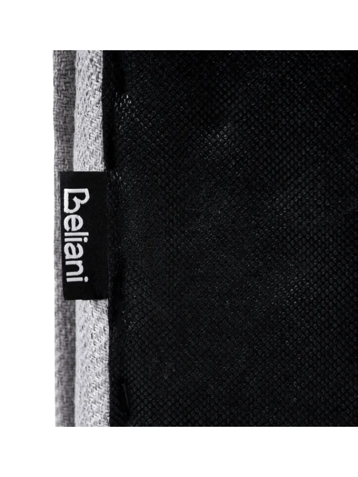Beliani Betten & Matratzen<Einzelbett SENNEZ in Grau/Schwarz - (W) 100 x (H) 106 x (L) 211 cm