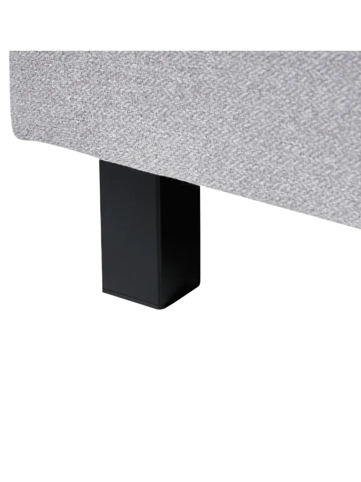 Beliani Betten & Matratzen<Einzelbett SENNEZ in Grau/Schwarz - (W) 100 x (H) 106 x (L) 211 cm