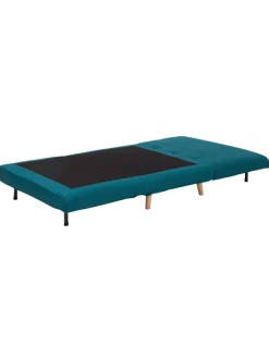 Beliani Sitzmöbel<Einzelsofa SETTEN in Blau/Braun - (W) 104 x (H) 82 x (L) 90 cm