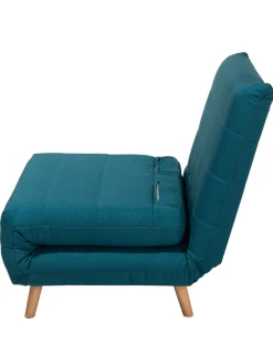 Beliani Sitzmöbel<Einzelsofa SETTEN in Blau/Braun - (W) 104 x (H) 82 x (L) 90 cm