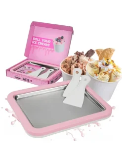 Stoneline Koch- & Backutensilien<Eisplatte für Hausgemachte Eiscreme Speiseeis in Rosa