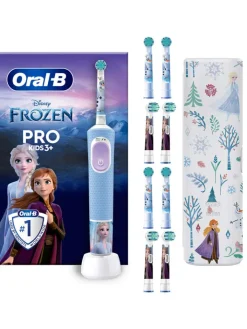 Oral-B Zahn & Mundpflege<Elektr. Kinderzahnbürste "Vitality Pro Kids Frozen" + 8 Aufsteckbürsten