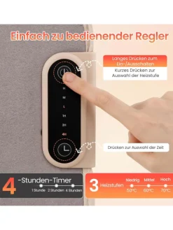 COSTWAY Pflege & Gesundheit<elektrisch Beinwärmer unter dem schreibtisch in Beige