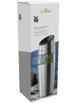 WMF Koch- & Backutensilien|Gedeckter Tisch<Elektrische Salz & -Pfeffermühle in Silber - (H)20 cm