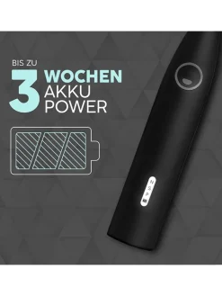 happybrush Technik|Zahn & Mundpflege<Elektrische Zahnbürste "Eco R2 AllBlack" in Schwarz