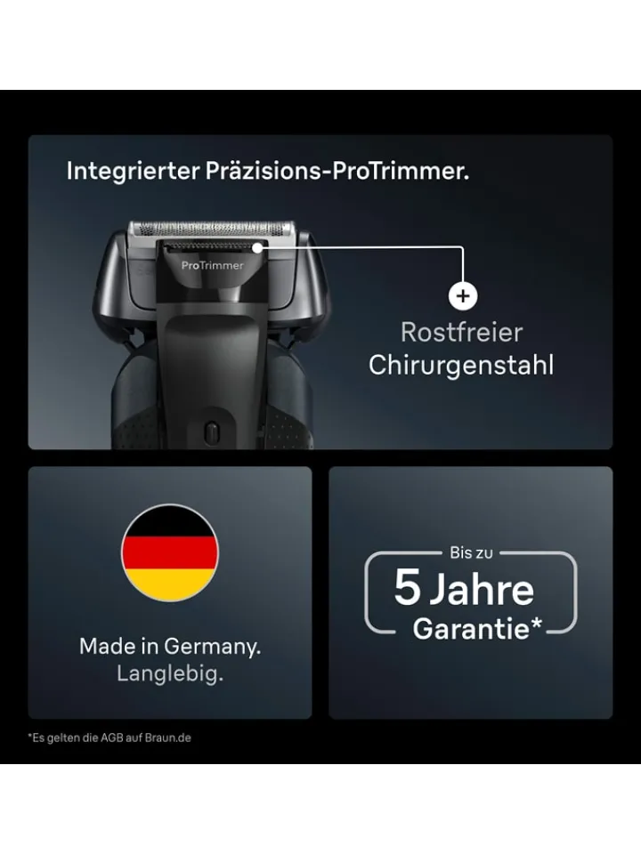 Braun Technik|Pflege & Gesundheit<Elektrorasierer "Series 8 8663cc" in Schwarz