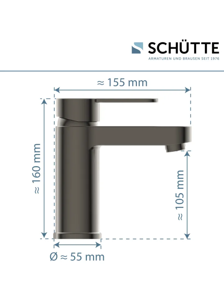Franz Joseph Schütte Badarmaturen<ELEPHANT Waschtischarmatur, Graphit matt