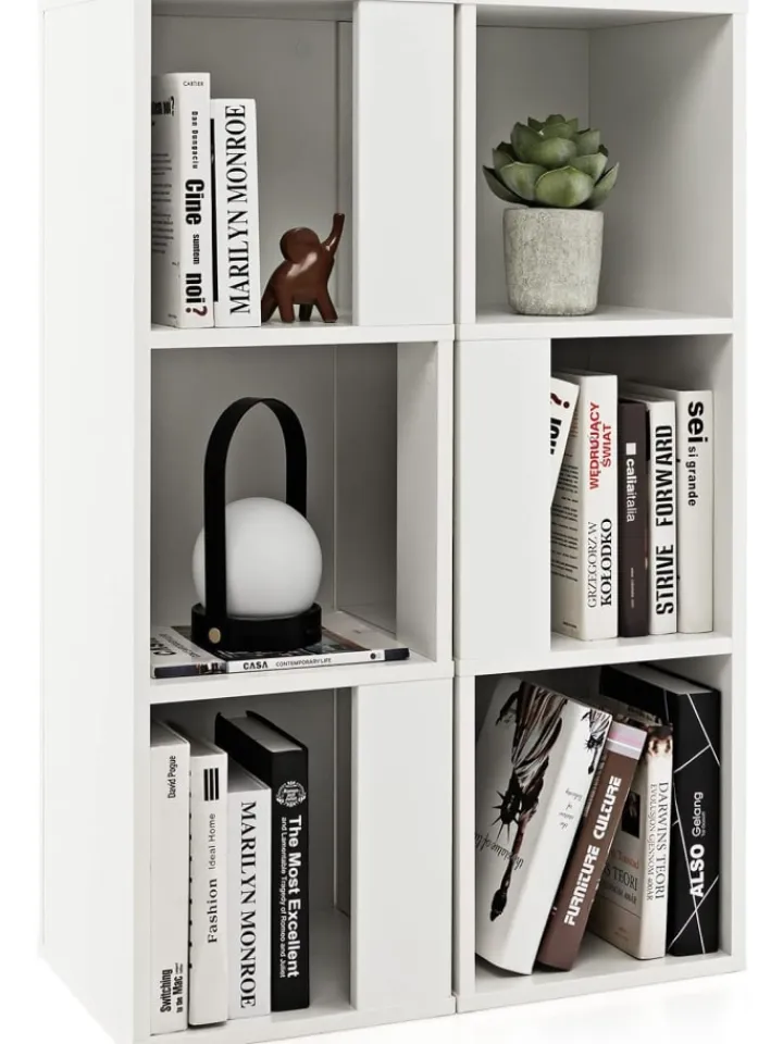 COSTWAY Regale & Schränke<2er Set Bücherregal in Weiß