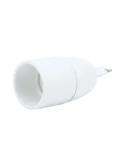 Intirilife Leuchtmittel<4er Set Lampenadapter E40 auf E27 in WEISS