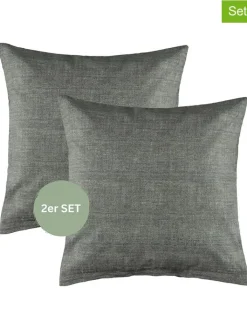 ESPRIT Kissen & Kissenhüllen<2er- Set: Renforcé-Kissenhüllen "E-Harp" in Anthrazit