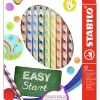 STABILO Büro- & Schulbedarf<Ergonomische Buntstifte - Linkshänder " EASYcolors" - 12 Stück+Spitzer