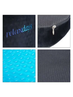 relaxdays Wärmflaschen & -Kissen<Ergonomisches Sitzkissen in Schwarz