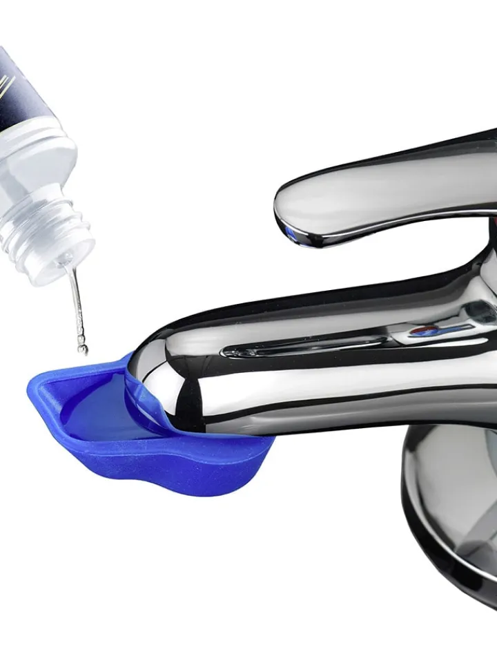 Maximex Putz- & Waschutensilien<2er-Set: Anti-Kalk-Caps in Blau - (B)5,7 x (H)3,5 x (T)1,5 cm
