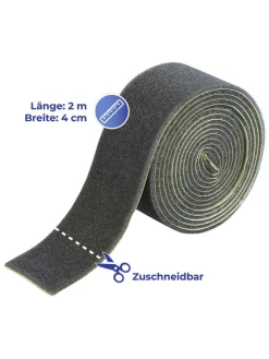 Maximex Weitere Haushaltshelfer<2er-Set: Antirutsch-Teppichbänder in Grau - (L)200 x (B)4 cm