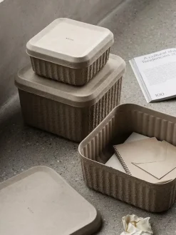 Blomus Kisten & Körbe<2er-Set: Aufbewahrungsboxen "Redo" in Beige - (B)32 x (H)15 cm