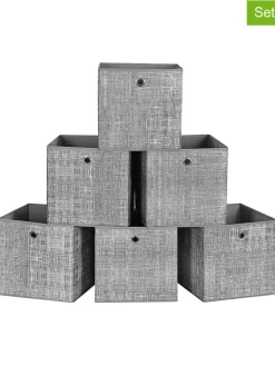 Songmics Aufbewahren & Servieren<6er-Set: Aufbewahrungsboxen in Grau - (B)30 x (H)30 x (T)30 cm