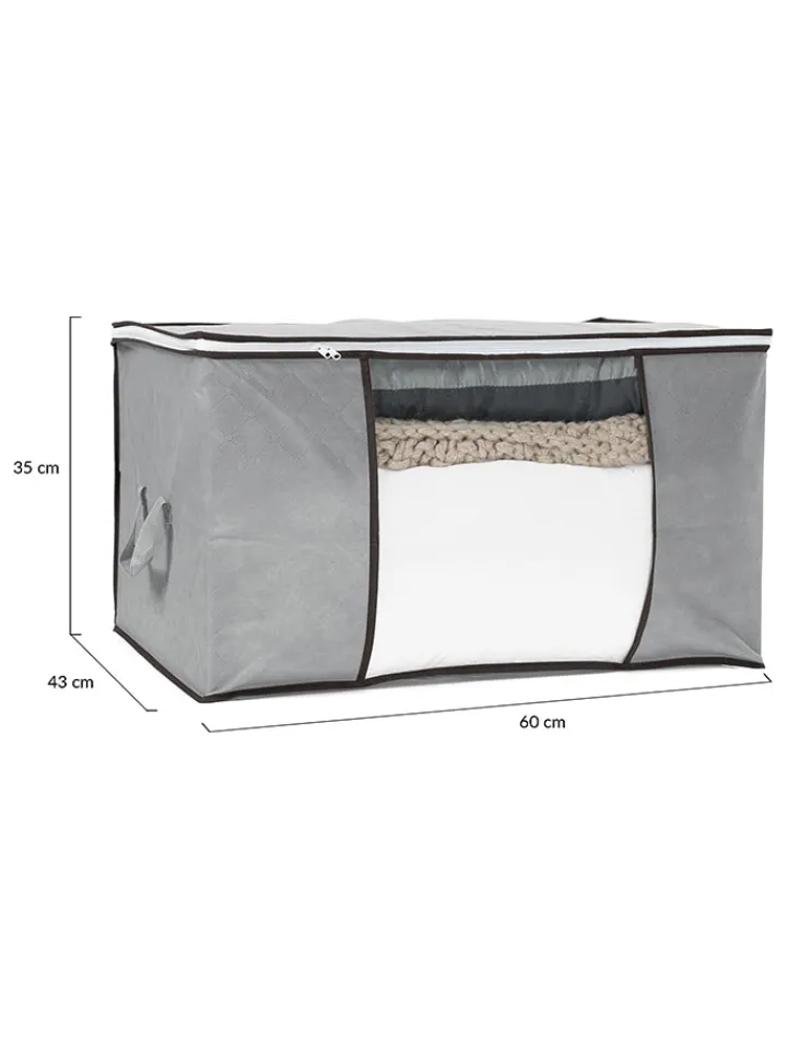IDOMYA Essentials Kisten & Körbe<3er-Set: Aufbewahrungskorb in Grau - (B)60 x (H)35 x (T)43 cm