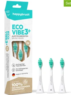 happybrush Technik|Zahn & Mundpflege<3er-Set: Aufsteckbürsten "Eco Vibe3+"