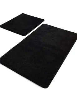 Colorful Cotton Badtextilien|Badtextilien<2er-Set: Badvorleger "Havai" in Schwarz
