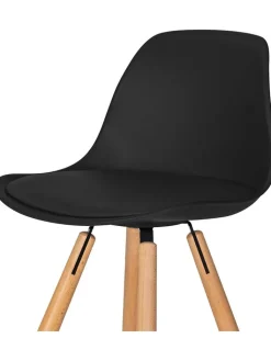 IDOMYA Factory Sitzmöbel<2er-Set: Barhocker "Oslo" in Schwarz - (B)38,5 x (H)93 x (T)38,5 cm